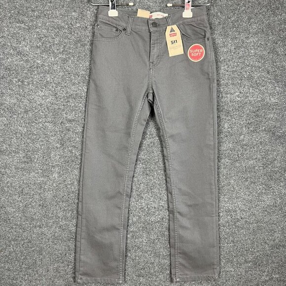 NWT Levi's 511 Slim Fit Super Soft Stretch Jeans Grey Women’s Size 14 Reg 27X27 - Picture 1 of 8